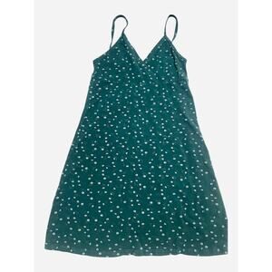 Brandy Melville Green Floral Amara Tank Mini Dress